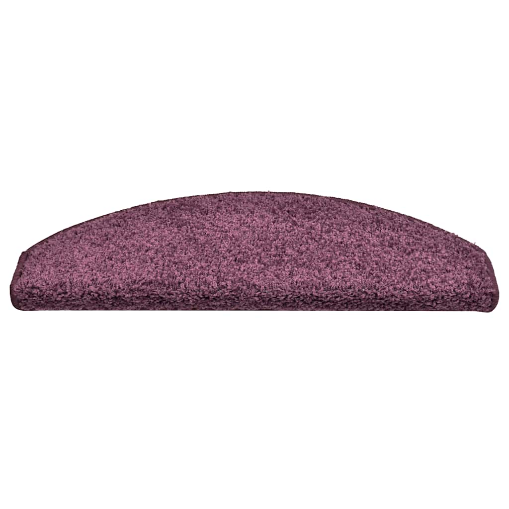 Tappetini per scale Vidaxx 30 pezzi 65x21x4 cm viola scuro semicircolare grande