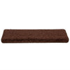 Vidaxx alfombrillas para escaleras 30uds 65x21x4 cm borde rectangular marrón