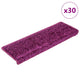 VidaXL alfombrillas para escaleras 30uds 65x21x4 cm violeta borde rectangular