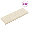 VidaXL alfombrillas para escaleras 30uds 65x21x4 cm borde rectangular blanco