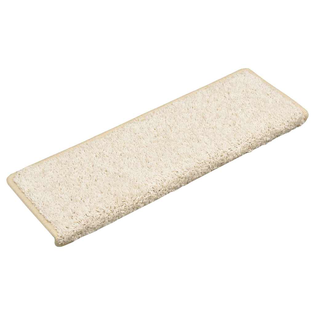 VidaXL alfombrillas para escaleras 30uds 65x21x4 cm borde rectangular blanco