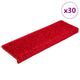 Vidaxl trapmatten 30 st 65x21x4 cm rood rechthoekige rand