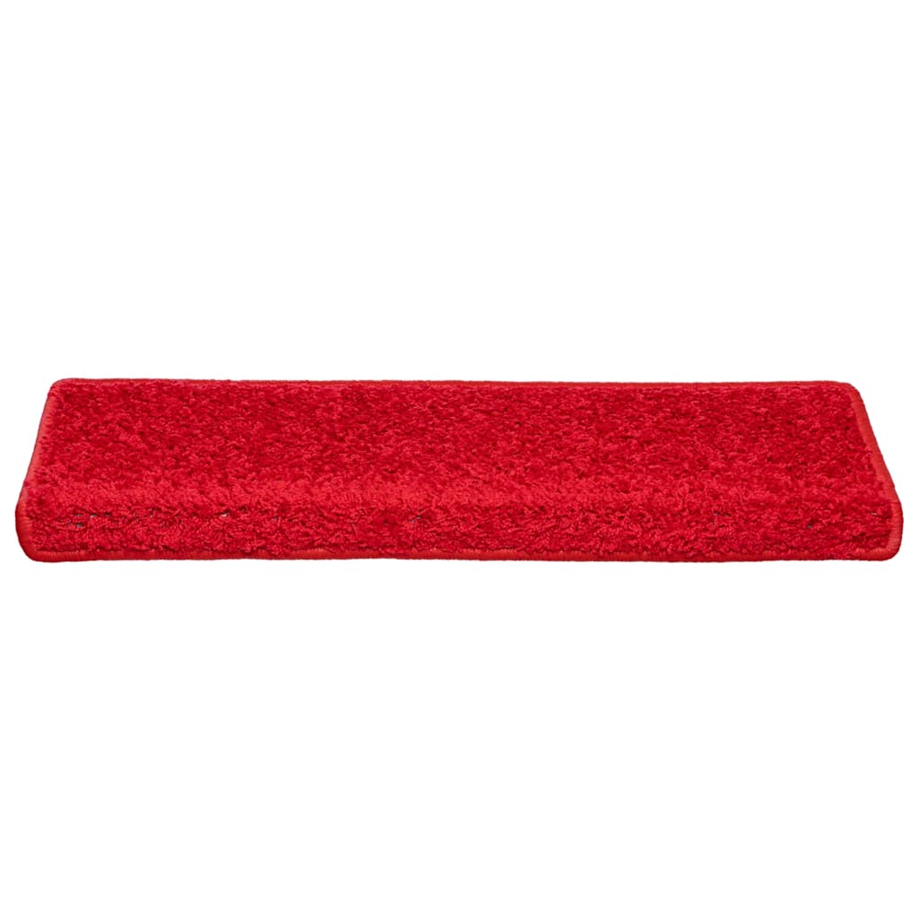 Vidaxl trapmatten 30 st 65x21x4 cm rood rechthoekige rand