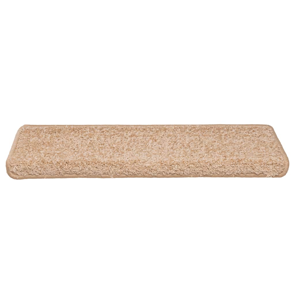 VidaXL alfombrillas para escaleras 30uds 65x21x4 cm borde rectangular dorado