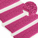 VidaXL alfombrillas para escaleras 30uds 65x21x4 cm borde rectangular rosa