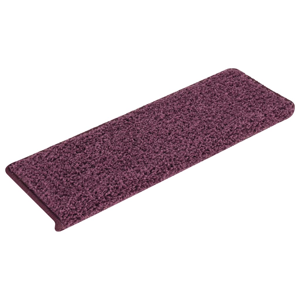 Tappetini per scale Vidaxx 30 pz 65x21x4 cm bordo rettangolare viola scuro