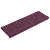 Vidaxx alfombrillas para escaleras 30 uds 65x21x4 cm borde rectangular violeta oscuro