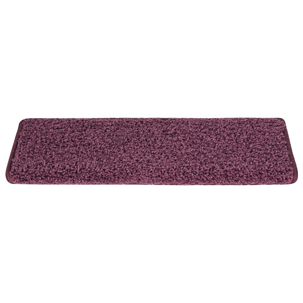 Tappetini per scale Vidaxx 30 pz 65x21x4 cm bordo rettangolare viola scuro