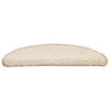 Tappetini per scale VidaXL 20 pz 56x17x3 cm crema semicircolare