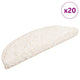 Vidaxx stair mats 20 pcs 56x17x3 cm white semi-circular