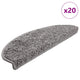 Vidaxl trapmatten 20 st 65x21x4 cm grijs halfrond groot