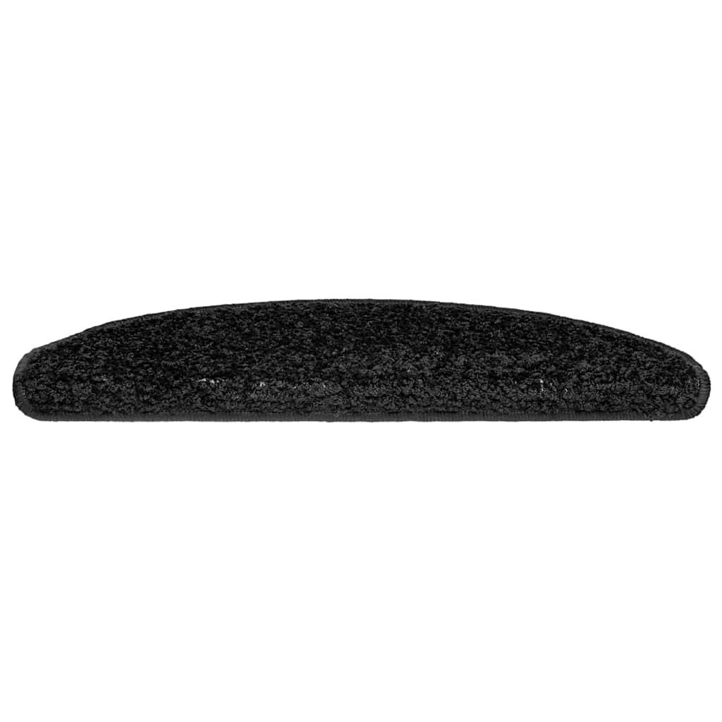 Vidaxl trapmatten 20 st 65x21x4 cm zwart halfrond groot