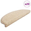 Tappetini per scale Vidaxx 20 pz 65x21x4 cm crema semicircolare grande