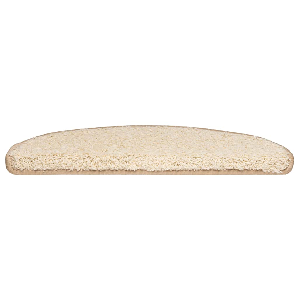 Tappetini per scale Vidaxx 20 pz 65x21x4 cm crema semicircolare grande