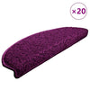 Tappetini per scale Vidaxx 20 pz 65x21x4 cm viola semicircolare grande