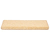 Vidaxx alfombrillas para escaleras 20 uds 65x21x4 cm crema con borde rectangular