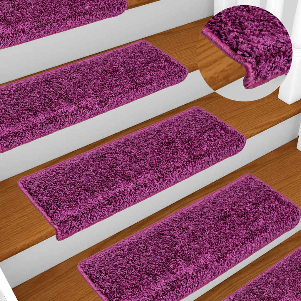 Tappetini VidaXL 20 pz 65x21x4 cm bordo rettangolare viola