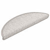 VidaXL tapetes para escaleras autoadhesivos aspecto sisal 30 piezas 56x17x3 cm platino