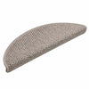 VidaXL Tappetini per scale autoadesivi 30 pezzi aspetto sisal 56x17x3 cm color argento