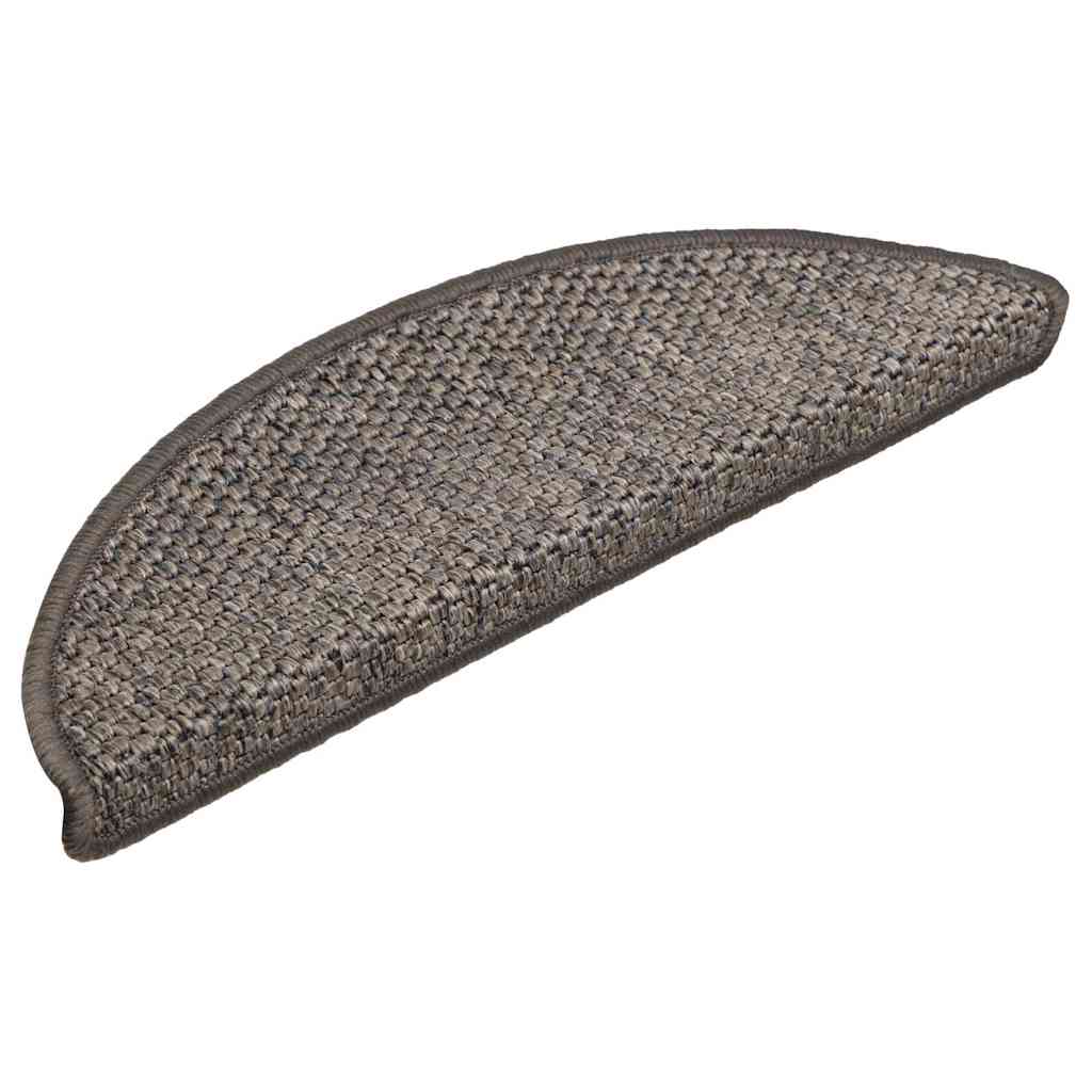 VidaXL alfombrillas para escaleras autoadhesivas aspecto sisal 30 uds 56x17x3 cm gris-beige