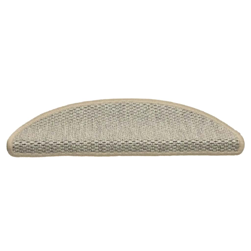 VidaXL Tappetini per Scale Autoadesivi Aspetto Sisal 30 Pezzi 56x17x3 cm Verde Chiaro