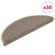 VidaXL alfombrillas para escaleras autoadhesivas aspecto sisal 30 uds 56x17x3 cm beige oscuro