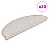 Vidaxxl Tappetini per scale autoadesivi aspetto sisal 30 pz 65x21x4 cm platino