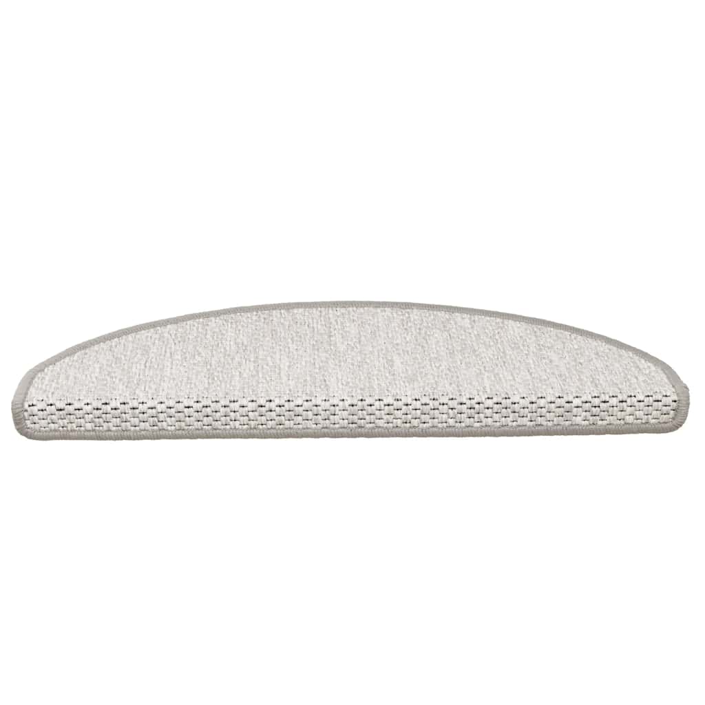 Vidaxxl Tappetini per scale autoadesivi aspetto sisal 30 pz 65x21x4 cm platino