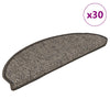 VidaXL Tappetini per scale autoadesivi aspetto sisal 30 pz 65x21x4 cm grigio-beige