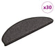 VidaXL tapetes para escaleras autoadhesivos aspecto sisal 30 piezas 65x21x4 cm antracita