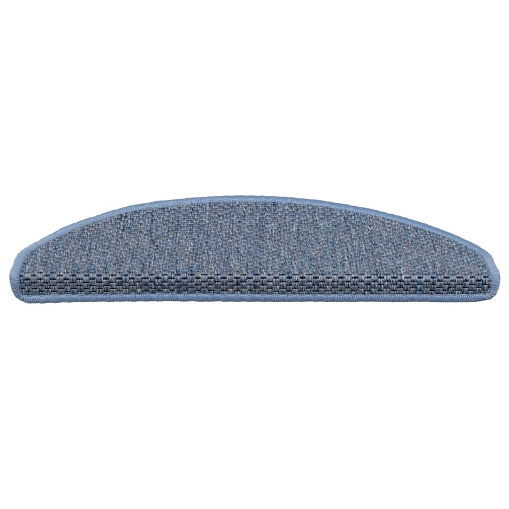 VidaXL tapetes para escaleras autoadhesivos aspecto sisal 30 piezas 65x21x4 cm azul