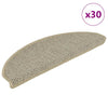 Vidaxx Tappetini per scale autoadesivi aspetto sisal 30 pezzi 65x21x4 cm verde chiaro