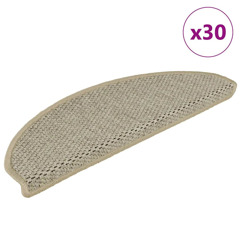 Vidaxx Tappetini per scale autoadesivi aspetto sisal 30 pezzi 65x21x4 cm verde chiaro