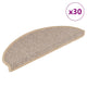 VidaXL alfombrillas para escaleras aspecto sisal autoadhesivas 30 piezas 65x21x4 cm beige claro