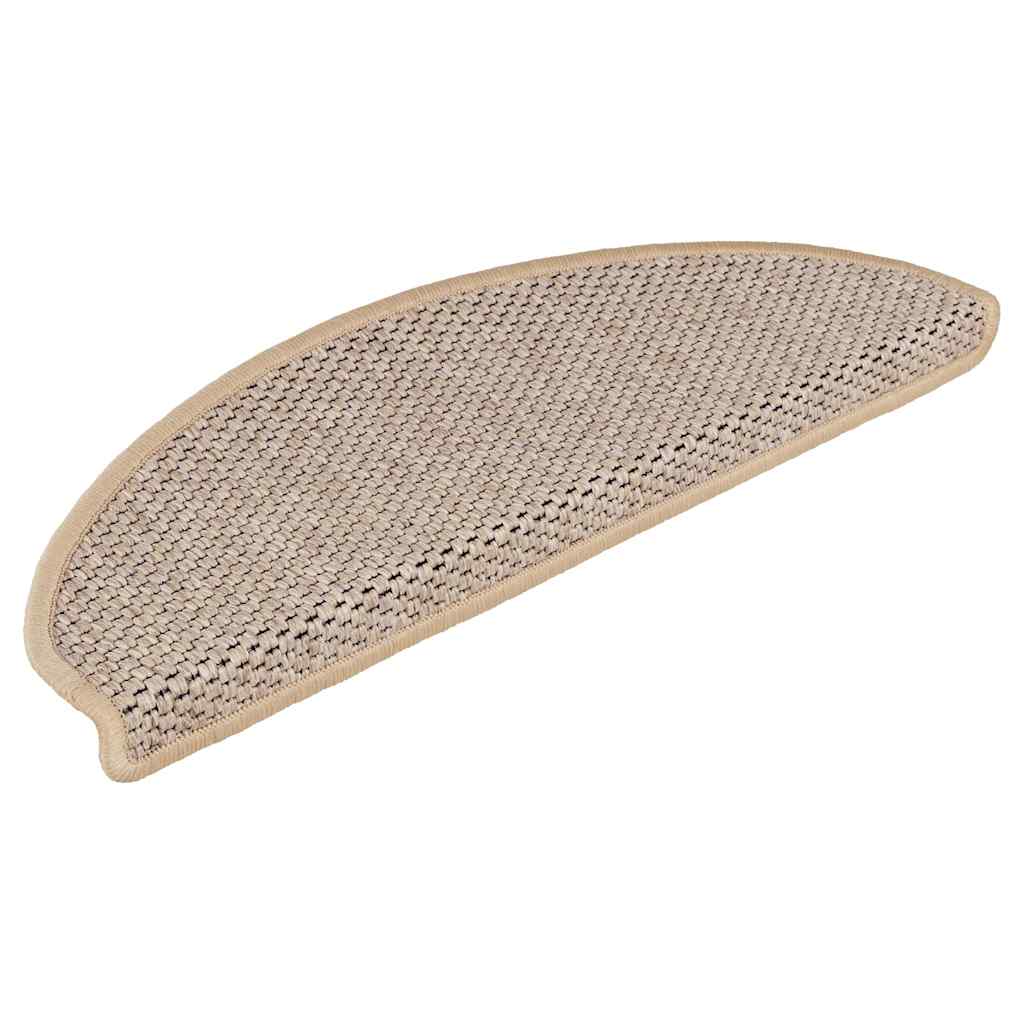 VidaXL alfombrillas para escaleras aspecto sisal autoadhesivas 30 piezas 65x21x4 cm beige claro