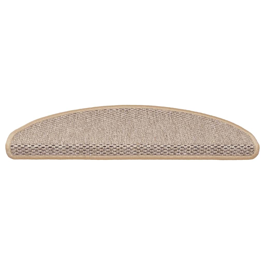 VidaXL alfombrillas para escaleras aspecto sisal autoadhesivas 30 piezas 65x21x4 cm beige claro