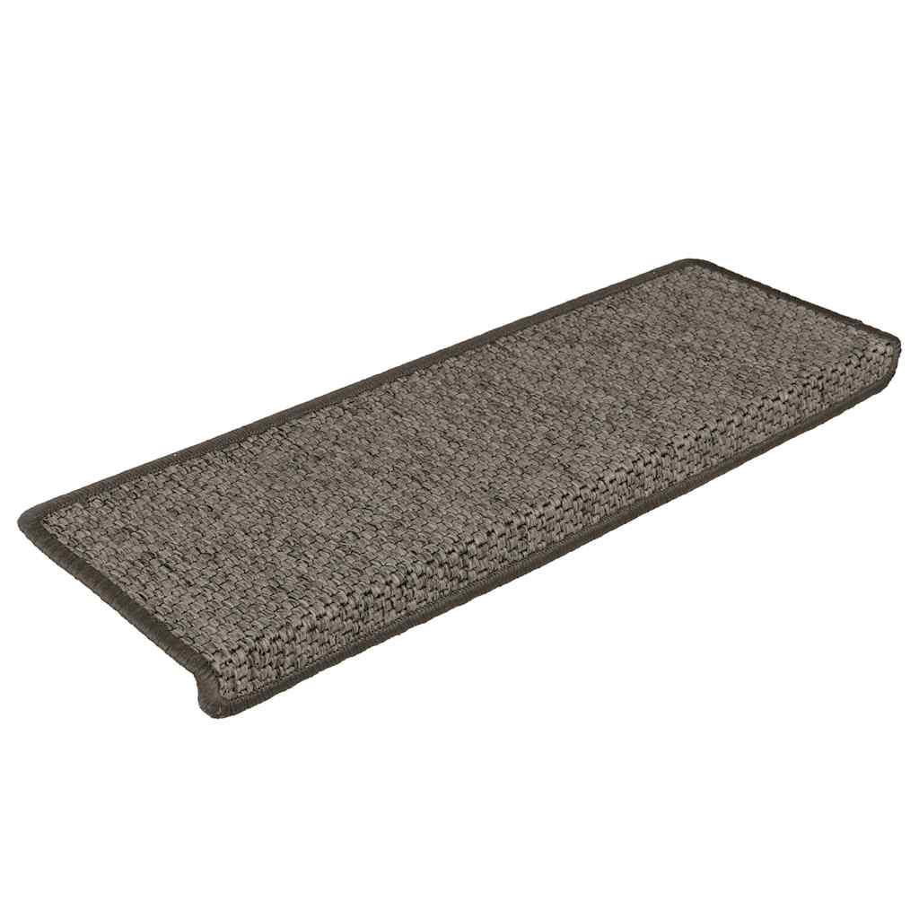 VidaXL alfombrillas para escaleras autoadhesivas aspecto sisal 30 uds 65x21x4 cm gris beige