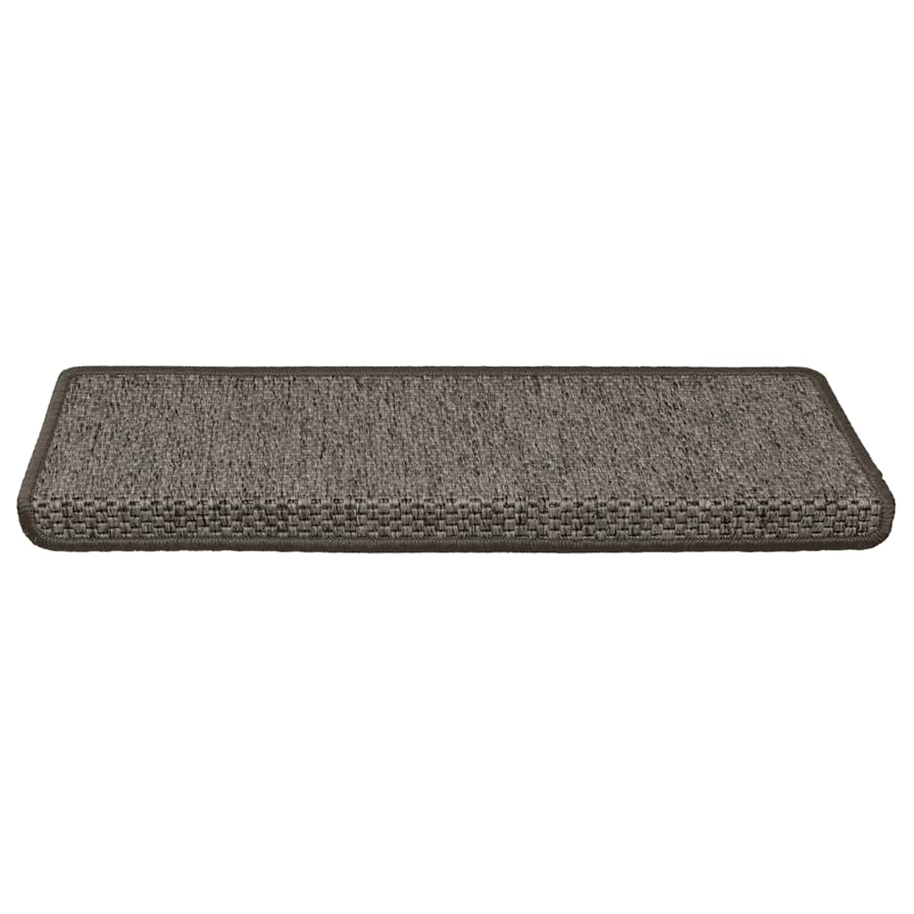 VidaXL alfombrillas para escaleras autoadhesivas aspecto sisal 30 uds 65x21x4 cm gris beige