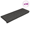 VidaXL Tappetini per scale autoadesivi aspetto sisal 30 pz 65x21x4 cm antracite