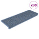 VidaXL alfombrillas para escaleras autoadhesivas 30 unidades aspecto sisal 65x21x4 cm azul