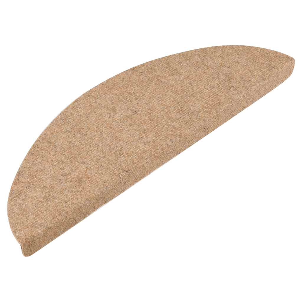 VidaXL tappetini per scale autoadesivi 30 pezzi 56x17x3 cm beige