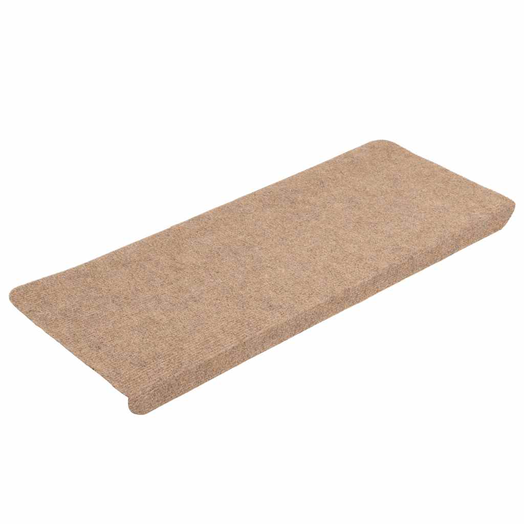 VidaXL Tappetini per scale autoadesivi 30 pezzi 65x24,5x3,5 cm beige