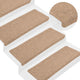 VidaXL Tappetini per scale autoadesivi 30 pezzi 65x24,5x3,5 cm beige