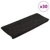 VidaXL alfombrillas para escaleras autoadhesivas 30 uds 65x24,5x3,5 cm antracita