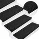 VidaXL Tappetini per scale autoadesivi 30 pz 65x24,5x3,5 cm antracite