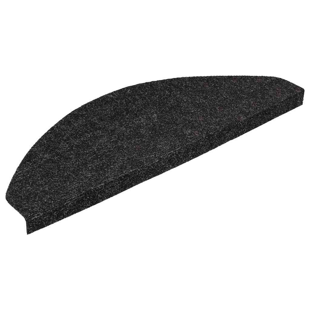 VidaXL tappetini per scale autoadesivi 20 pezzi 56x17x3 cm neri