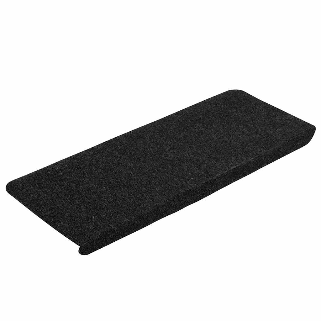 VidaXL Tappetini per scale autoadesivi 30 pz 65x24,5x3,5 cm nero