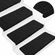 VidaXL Tappetini per scale autoadesivi 30 pz 65x24,5x3,5 cm nero