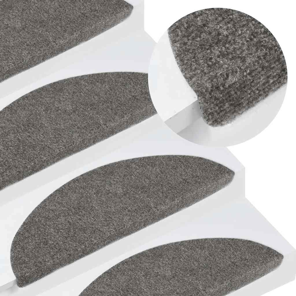 VidaXL tappetini per scale autoadesivi 20 pezzi 56x17x3 cm grigio