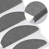 VidaXL Tappetini per scale autoadesivi 30 pezzi 65x22,5x3,5 cm grigio